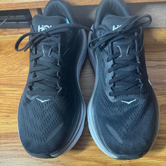 HOKA Bondi 8 Sneaker Women 8.5B Black White 1127952 BWHT Running Walking Spring - Picture 13 of 13